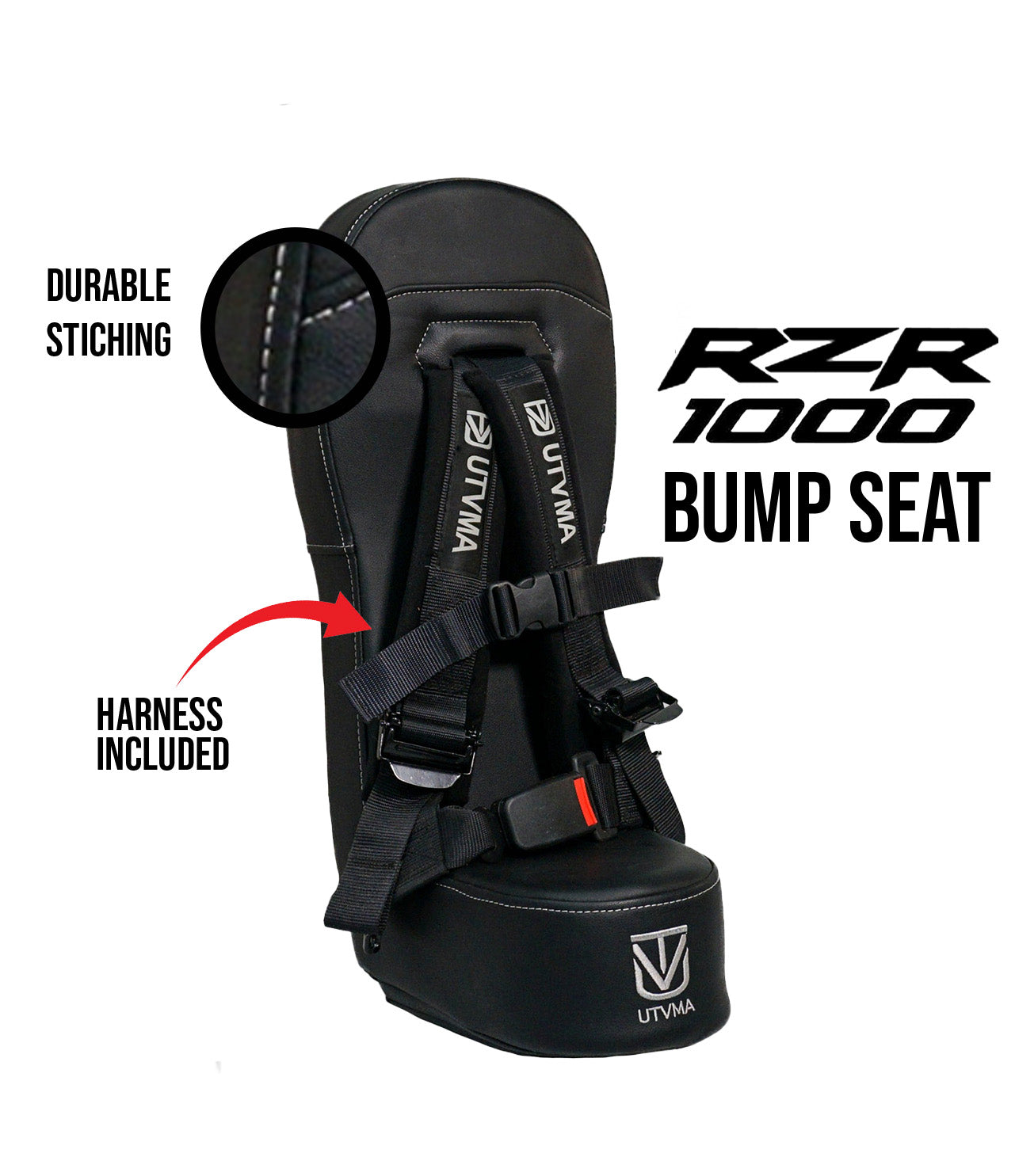 Photo of RZR 1000 Bump Seat (XP, Turbo, Turbo S, Dynamix, Trail, High Lifter) 2014-2023 by UTV Mountain Accessories - Premium Bump Seat for UTVs / Side by Sides
