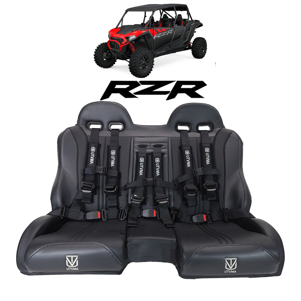 Photo of 2024+ RZR 1000 Front/Rear Bench Seat W Harnesses 2 and 4 Seater by UTV Mountain Accessories - Premium Seats & Accessories for UTVs / Side by Sides