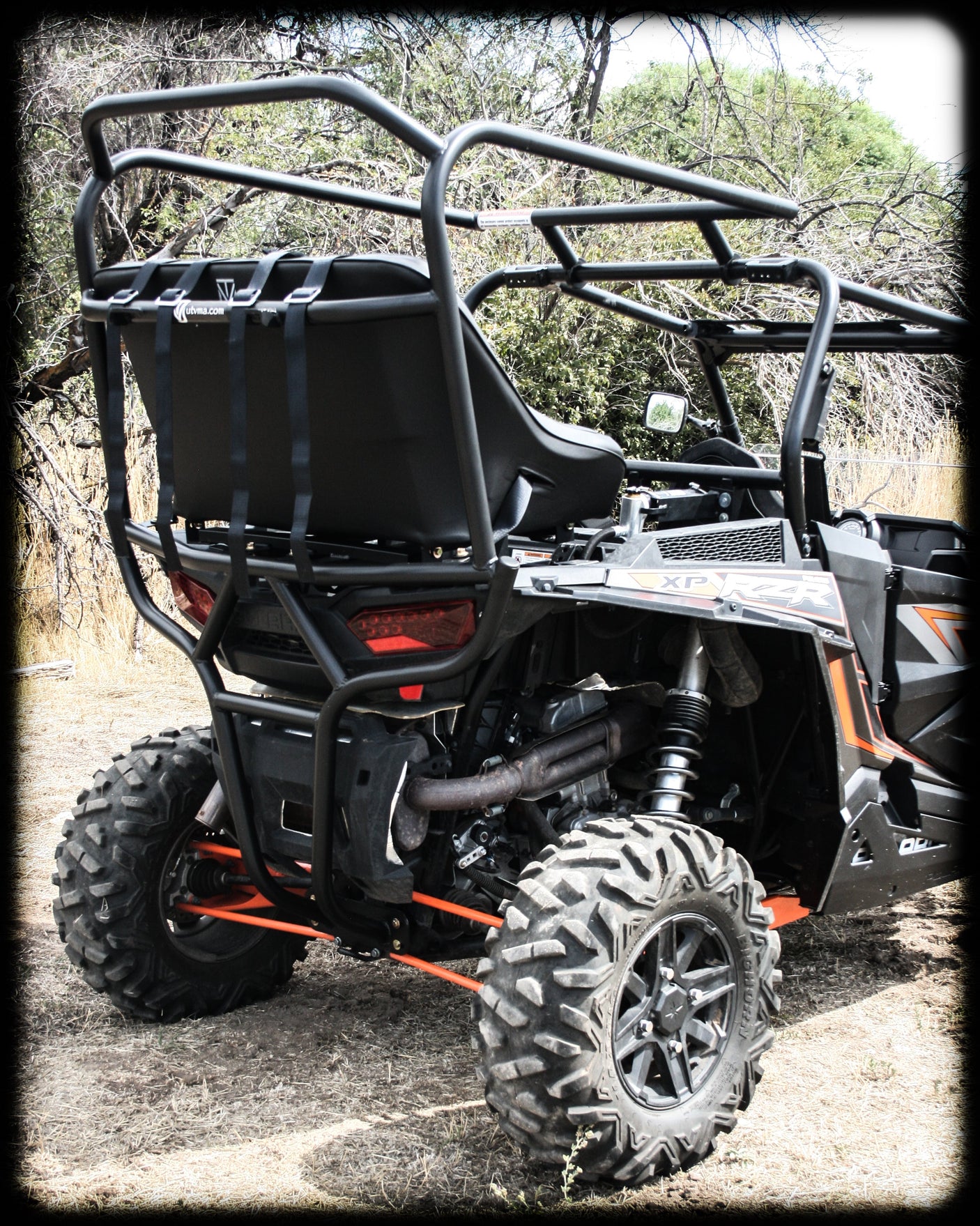 Photo of RZR 1000 Backseat and Roll Cage Kit (2014-2023) by UTV Mountain Accessories - Premium Roll Cages for UTVs / Side by Sides