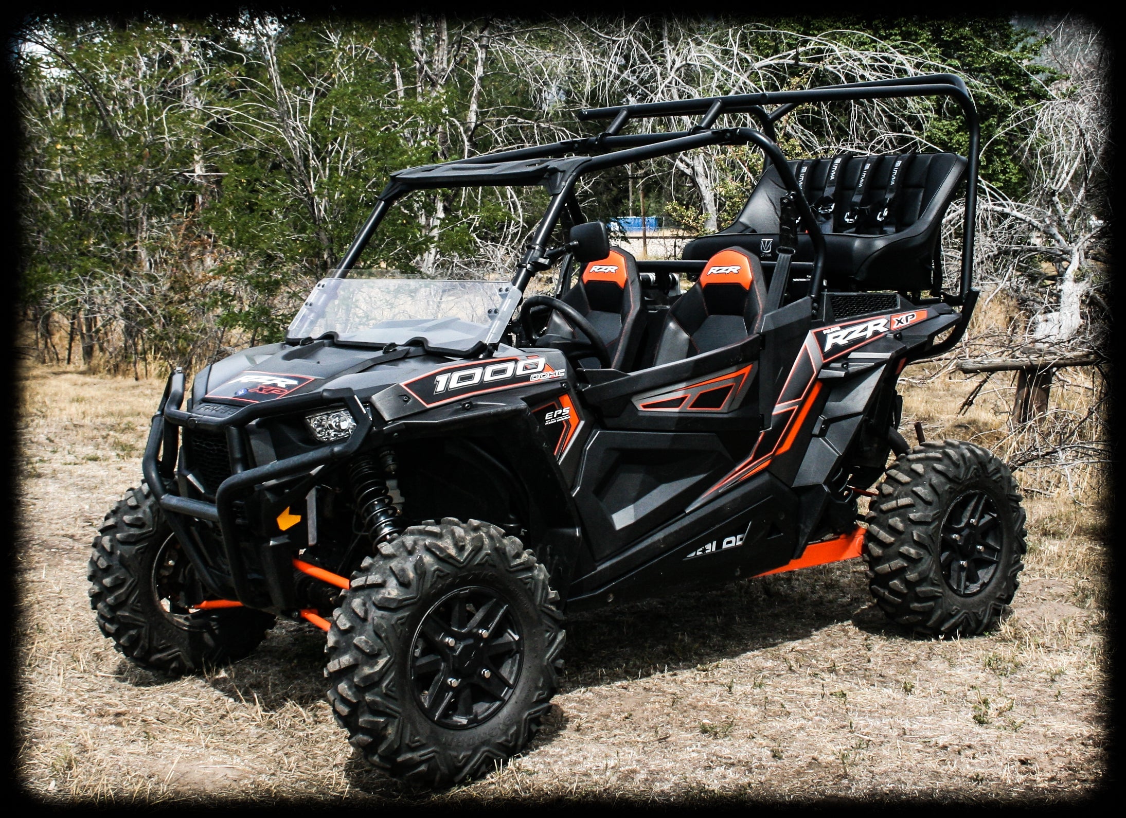 Photo of RZR 1000 Backseat and Roll Cage Kit (2014-2023) by UTV Mountain Accessories - Premium Backseat and Roll Cage for UTVs / Side by Sides