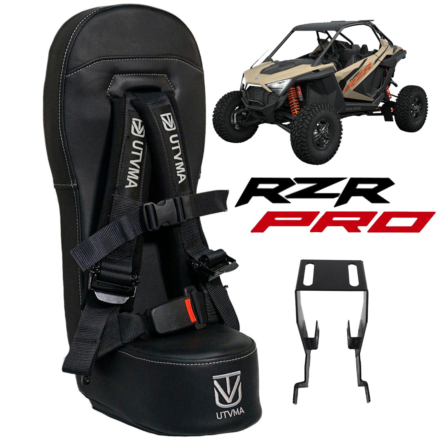 Photo of RZR 2 Turbo R Bump Seat (2020-2025) by UTV Mountain Accessories - Premium Bump Seats for UTVs / Side by Sides