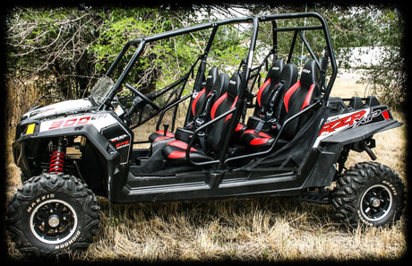 Photo of RZR 4 800 Bump Seats Set (Front and Rear) by UTVMA - Premium Bump Seat for UTVs / Side by Sides