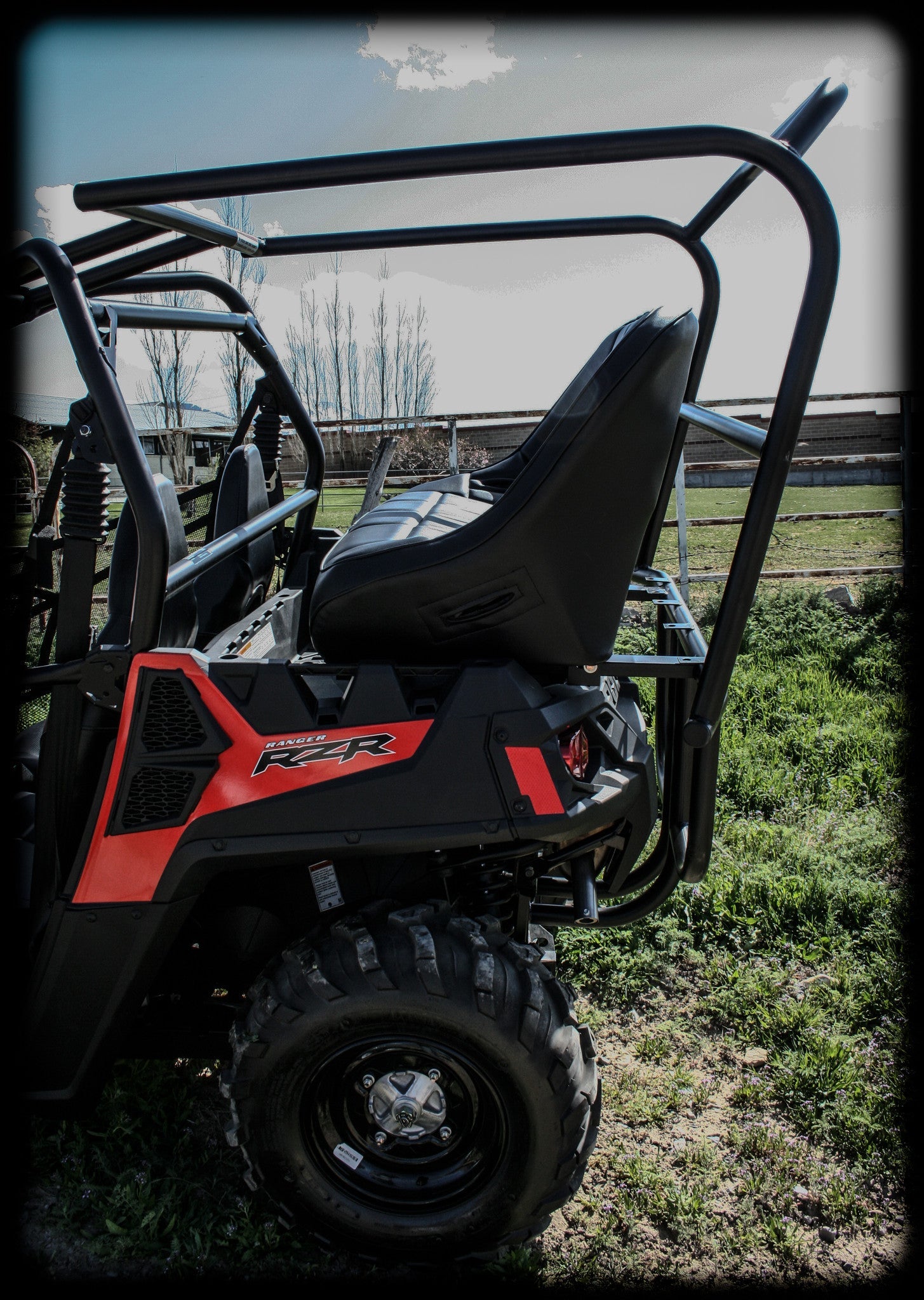 Photo of RZR 570 Backseat and Roll Cage Kits (2012-2022) by UTV Mountain Accessories - Premium Roll Cages for UTVs / Side by Sides