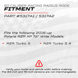 50 Caliber Racing RZR Turbo S CNC Billet Radius Rods