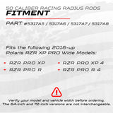 2020 RZR PRO XP CNC Billet Radius Rods
