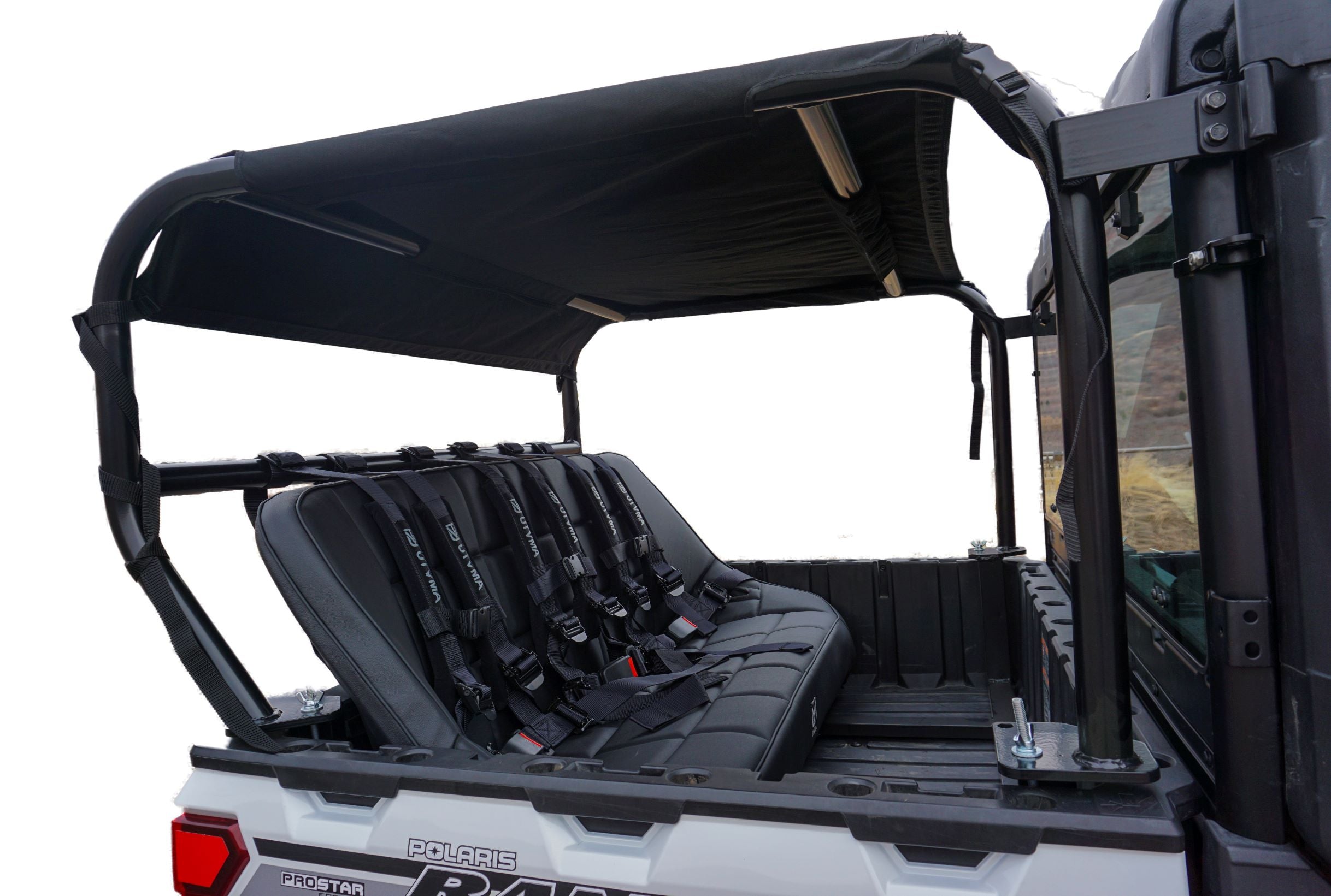 Photo of Ranger 1000 Rear Seat and Roll Cage Kit (2018-2024) by UTV Mountain Accessories - Premium Roll Cages for UTVs / Side by Sides