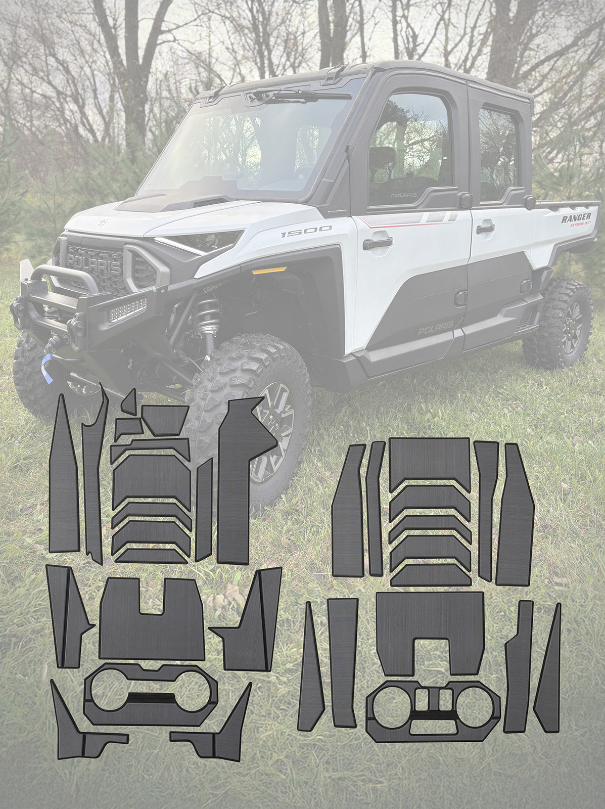 Photo of EVA Foam Door Panel / Tunnel Kits Polaris Ranger XD1500 by Terick Solutions - Premium EVA Foam Kits for UTVs / Side by Sides