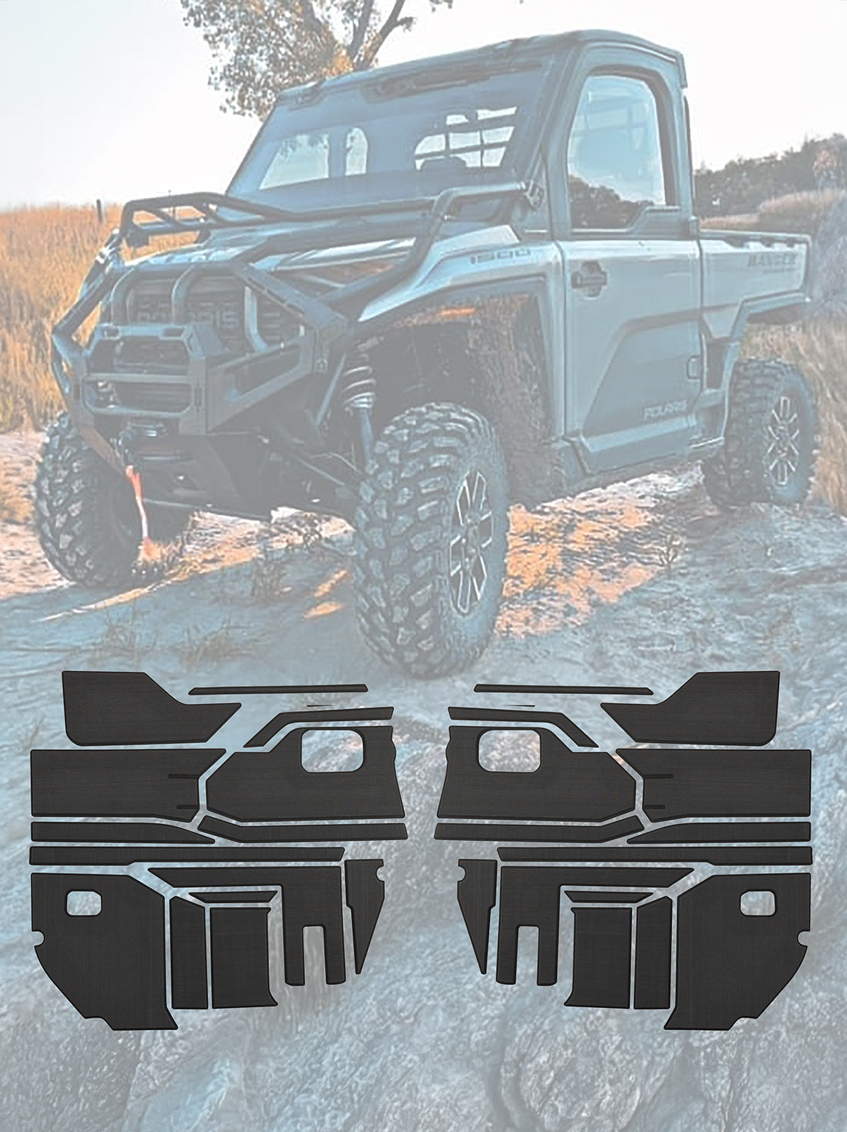 Photo of EVA Foam Door Panel / Tunnel Kits Polaris Ranger XD1500 by Terick Solutions - Premium EVA Foam Kits for UTVs / Side by Sides