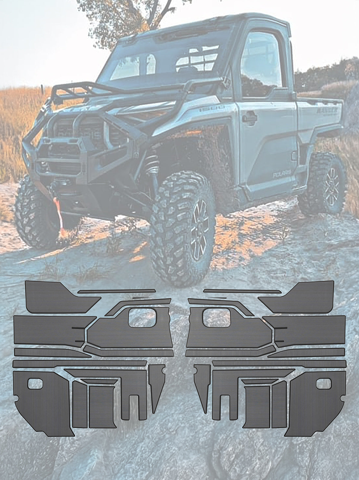 Photo of EVA Foam Door Panel / Tunnel Kits Polaris Ranger XD1500 by Terick Solutions - Premium EVA Foam Kits for UTVs / Side by Sides