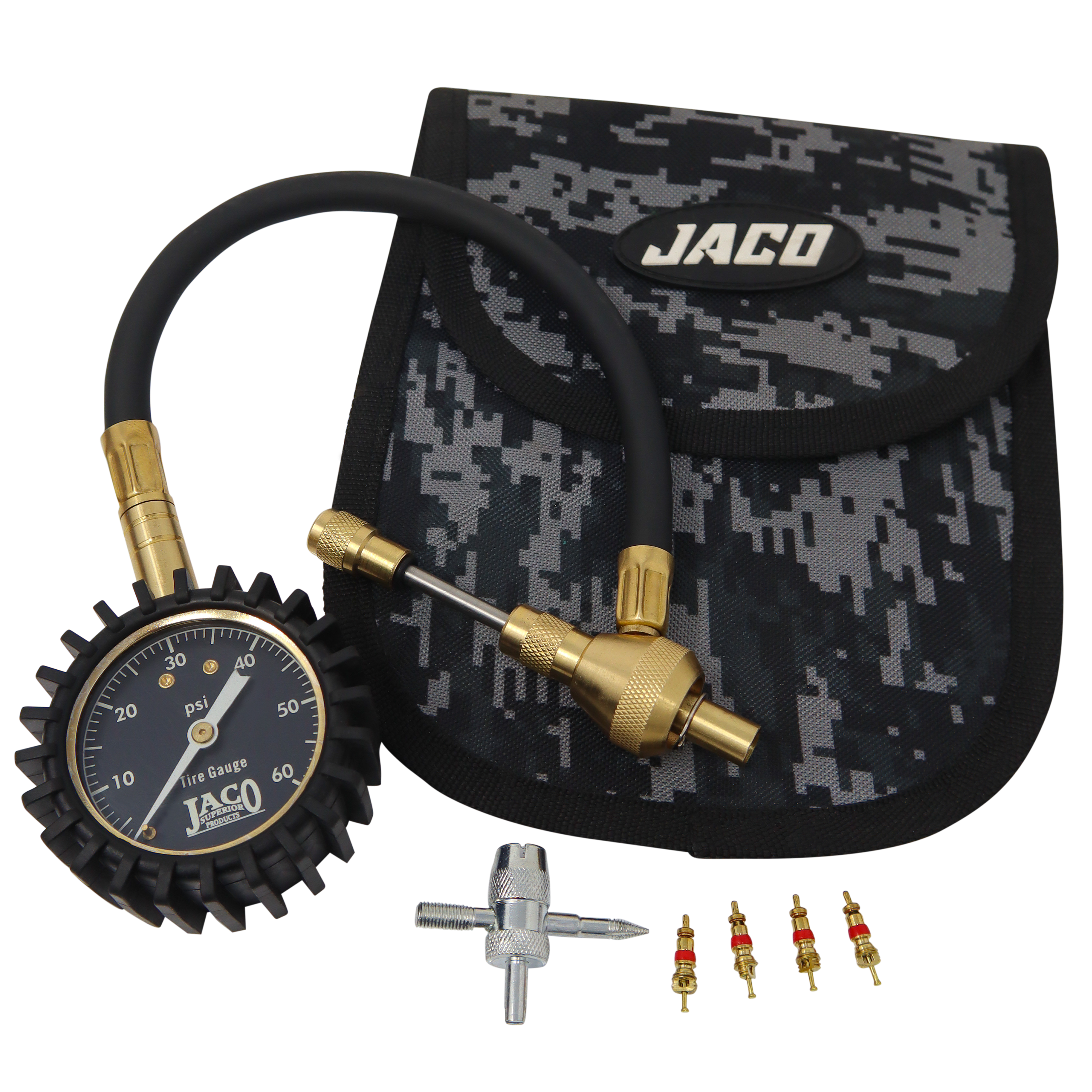 Photo of RapidFlow™ Tire Deflator Gauge (0-60 PSI) | Rapid Off-Road Air Down Kit by JACO - Premium Tire Deflator for UTVs / Side by Sides