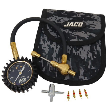Photo of RapidFlow™ Tire Deflator Gauge (0-60 PSI) | Rapid Off-Road Air Down Kit by JACO - Premium Tire Deflator for UTVs / Side by Sides