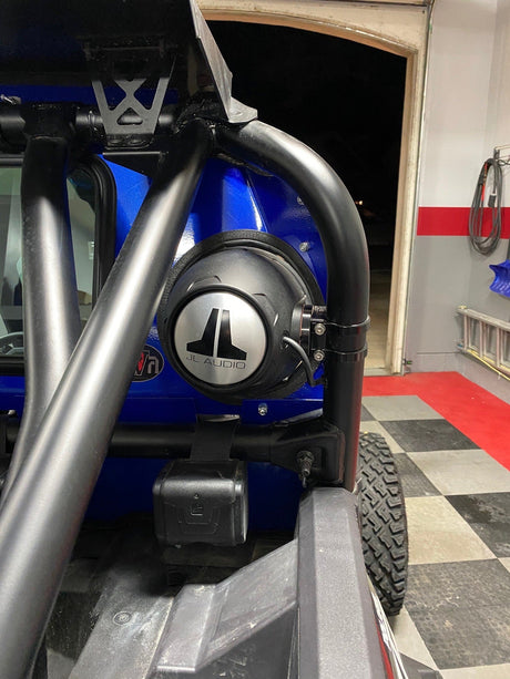 Photo of POLARIS RZR TURBO S REAR WINDSHIELD W/ SPEAKERS CUT-OUT 2018+ by Dirt Warrior Accessories - Premium WINDSHIELD for UTVs / Side by Sides