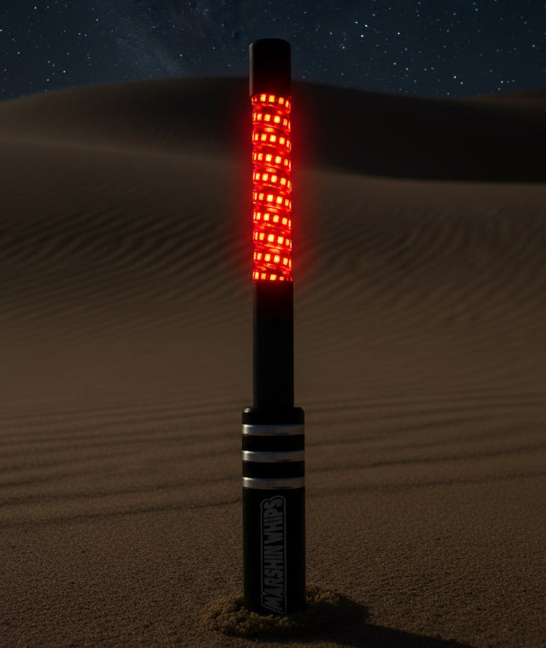 Photo of Game Changer LED Whip - Striking Orange Single by Marshin Whips - Premium for UTVs / Side by Sides