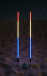 Photo of Game Changer LED Whip - Red, White & Blue Single Edition by Marshin Whips - Premium for UTVs / Side by Sides