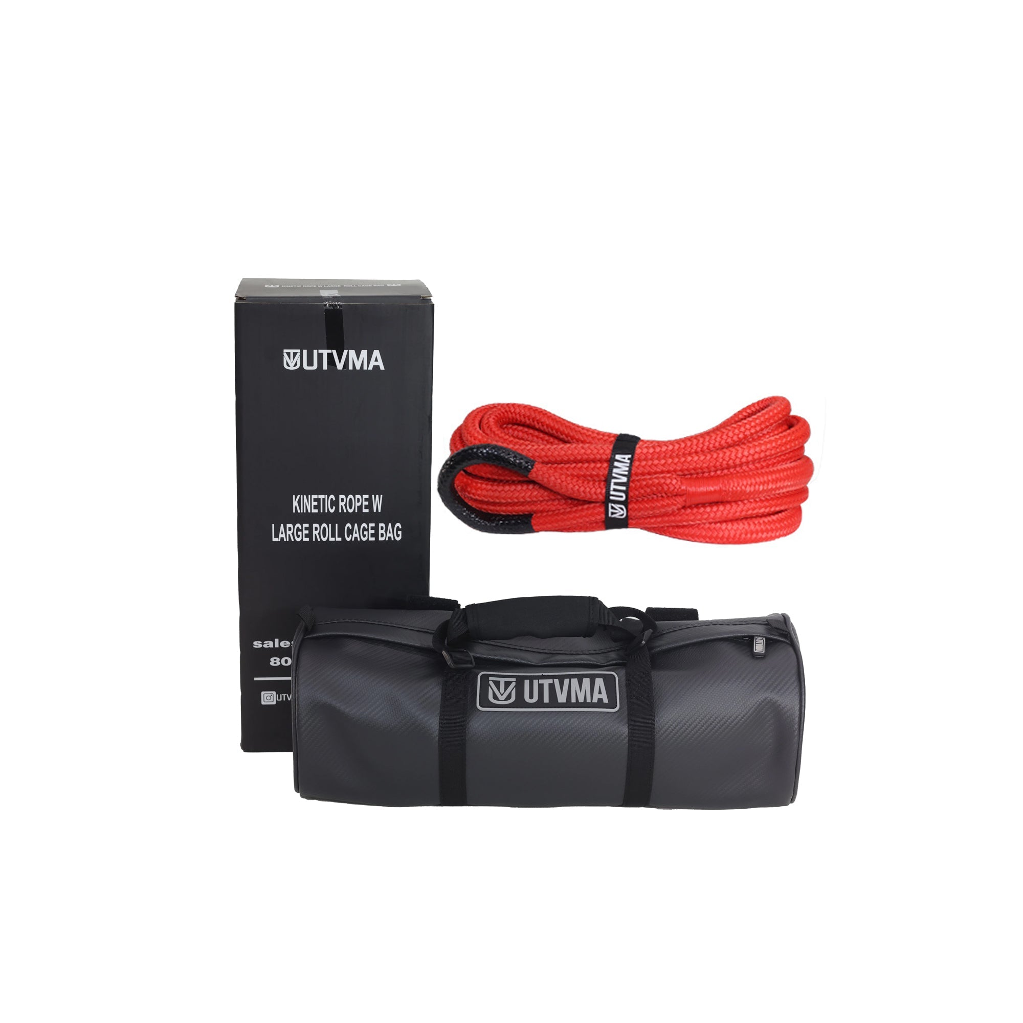 Photo of Kinetic Recovery Rope With Heavy Duty Roll Cage Bag by UTV Mountain Accessories - Premium for UTVs / Side by Sides