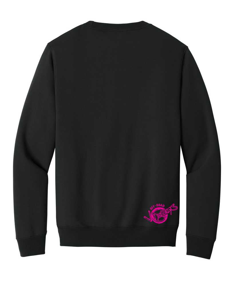Photo of Ride Fast Pocket Crew Sweatshirt by OFF-ROAD VIXENS CLOTHING CO. - Premium Ladies Long Sleeves for UTVs / Side by Sides