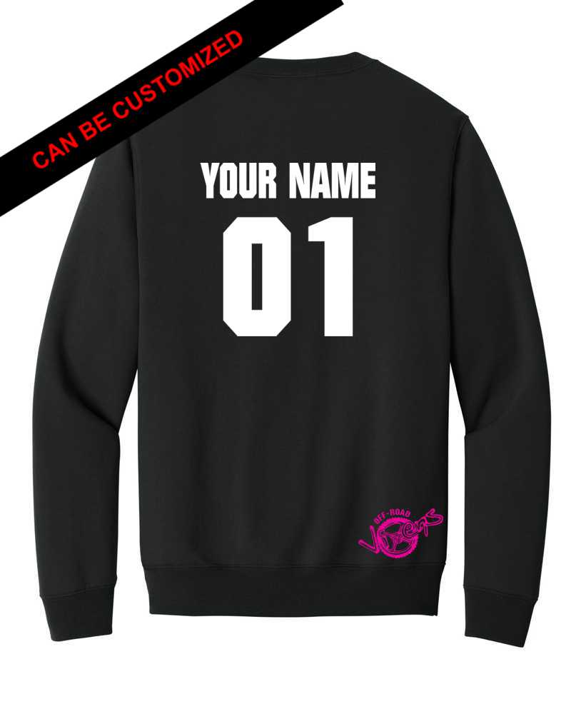 Photo of Ride Fast Pocket Crew Sweatshirt by OFF-ROAD VIXENS CLOTHING CO. - Premium Ladies Long Sleeves for UTVs / Side by Sides