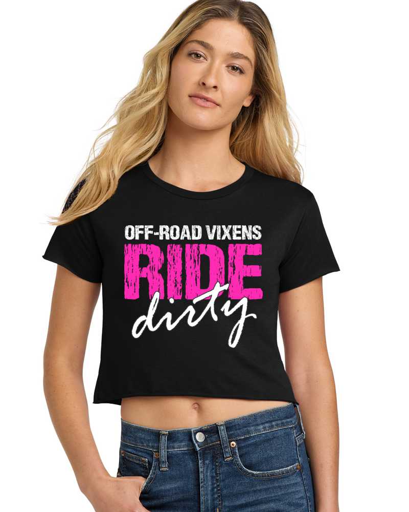 Photo of Ride like a Vixen Cropped Tee by OFF-ROAD VIXENS CLOTHING CO. - Premium Ladies Tees for UTVs / Side by Sides