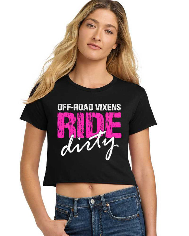 Photo of Ride like a Vixen Cropped Tee by OFF-ROAD VIXENS CLOTHING CO. - Premium Ladies Tees for UTVs / Side by Sides