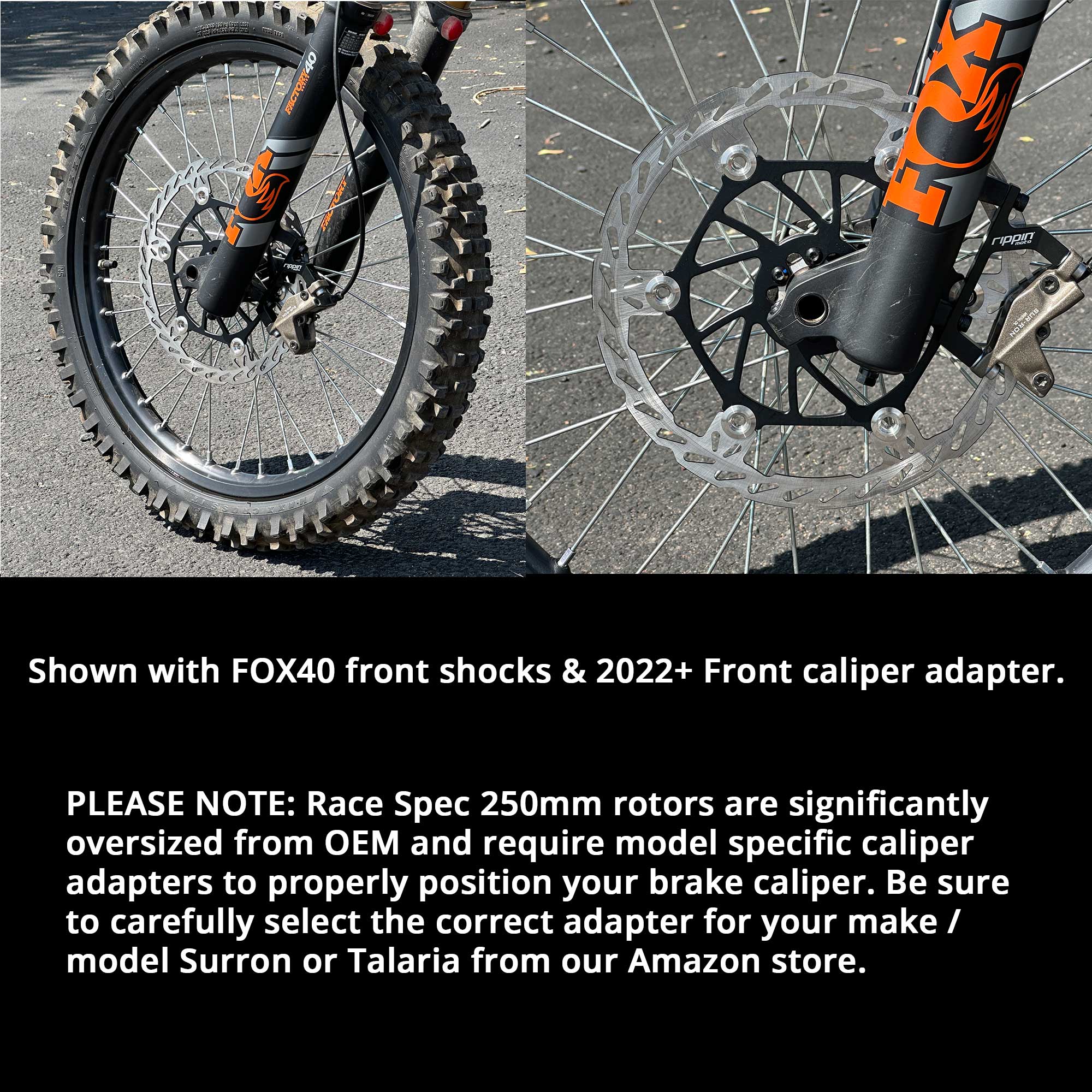 Photo of 250mm Race Spec Oversize Brake Rotor [Front] by Rippin Moto - Premium Brakes for UTVs / Side by Sides