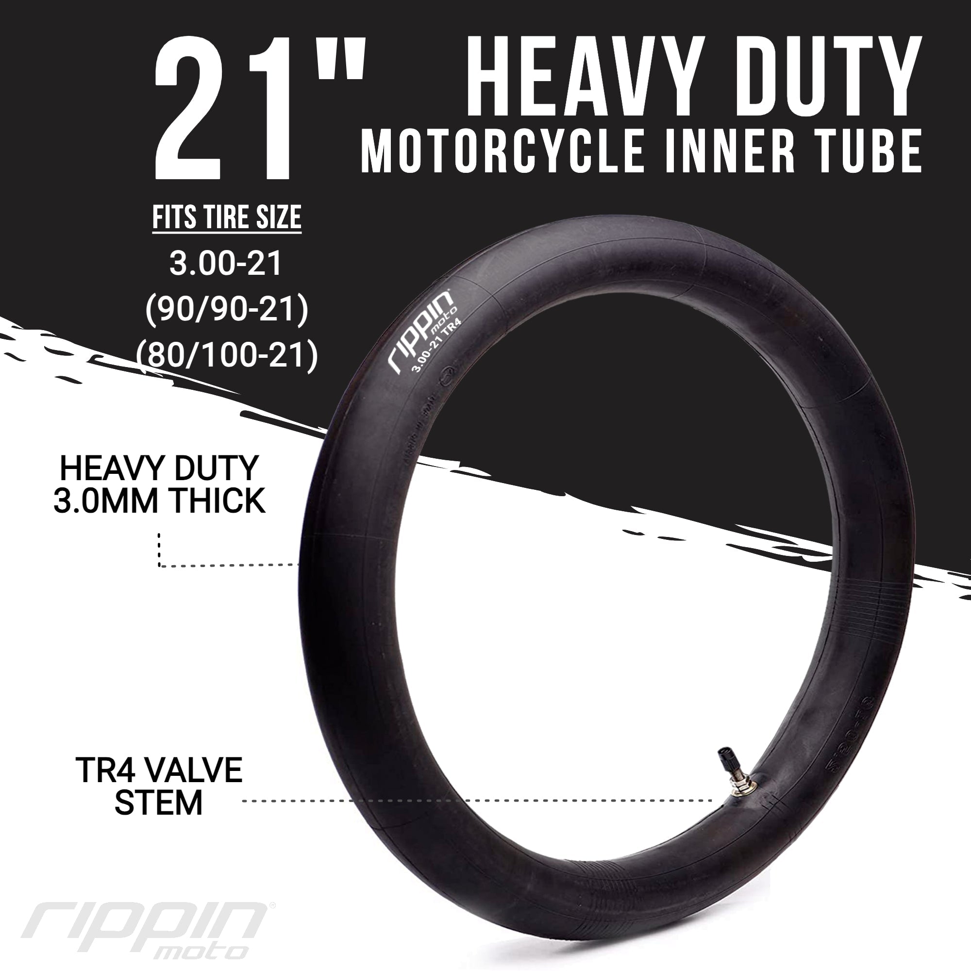 Photo of 90/90-21 (3.00 x 21) Heavy Duty 21" Inner Tube 3mm Thick by Rippin Moto - Premium Tire for UTVs / Side by Sides