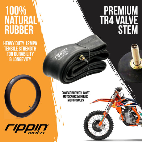 Photo of 90/90-21 (3.00 x 21) Heavy Duty 21" Inner Tube 3mm Thick by Rippin Moto - Premium Tire for UTVs / Side by Sides