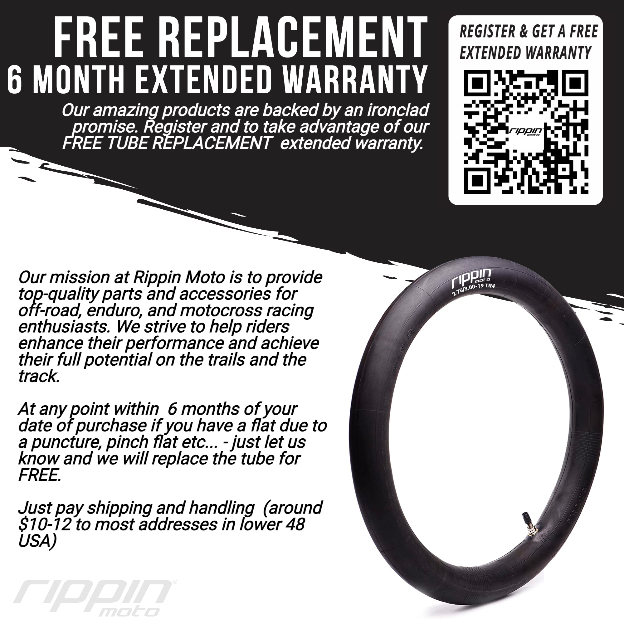 Photo of 90/90-21 (3.00 x 21) Heavy Duty 21" Inner Tube 3mm Thick by Rippin Moto - Premium Tire for UTVs / Side by Sides