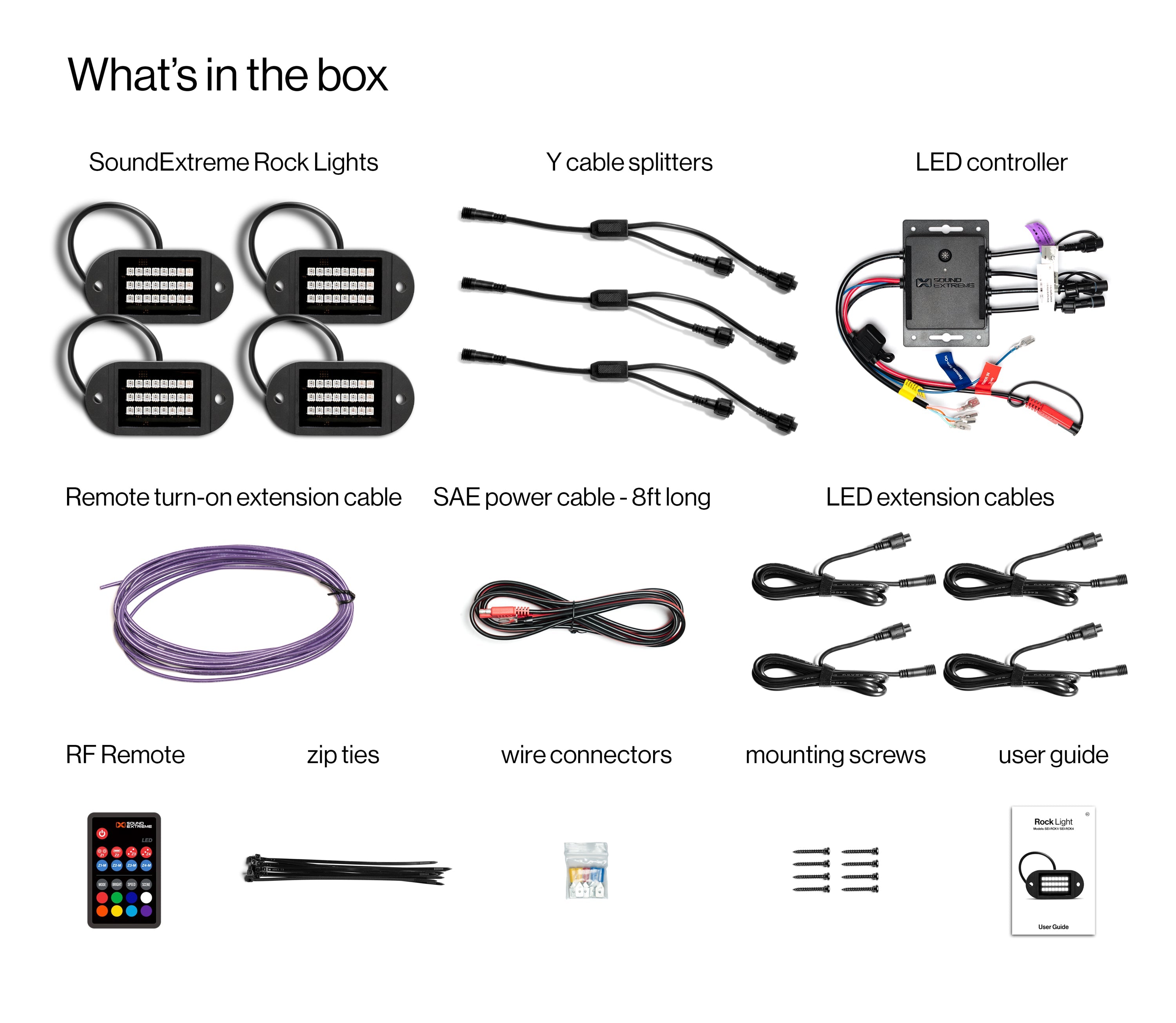 Photo of POWERSPORTS Extreme LED Rock Light 4 Pack Plus Controller by ECOXGEAR - Premium for UTVs / Side by Sides