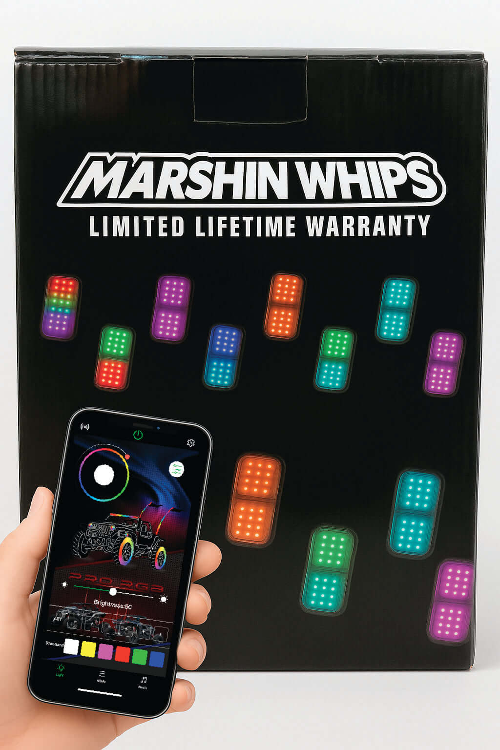 Photo of Marshin Whips Rosewell X-2 Billet Rocklights x8 (Kit) by Marshin Whips - Premium Rock Lights for UTVs / Side by Sides
