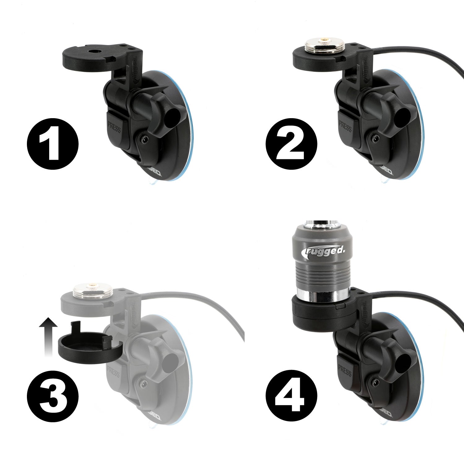 Photo of Suction Cup Antenna Mount by Rugged Radios - Premium for UTVs / Side by Sides