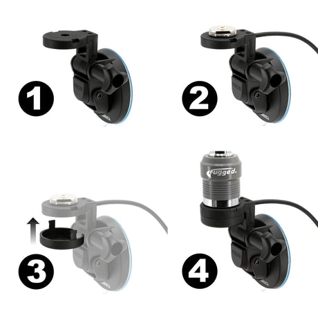 Photo of Suction Cup Antenna Mount by Rugged Radios - Premium for UTVs / Side by Sides
