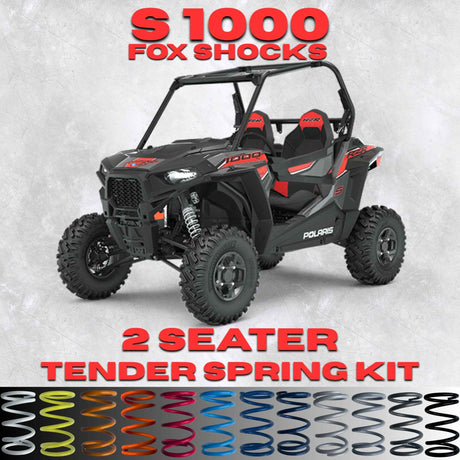 Polaris RZR S 1000 2 Seater Tender Spring Kit - 80% Better Ride + 2-3" Lift (Fox Shocks)