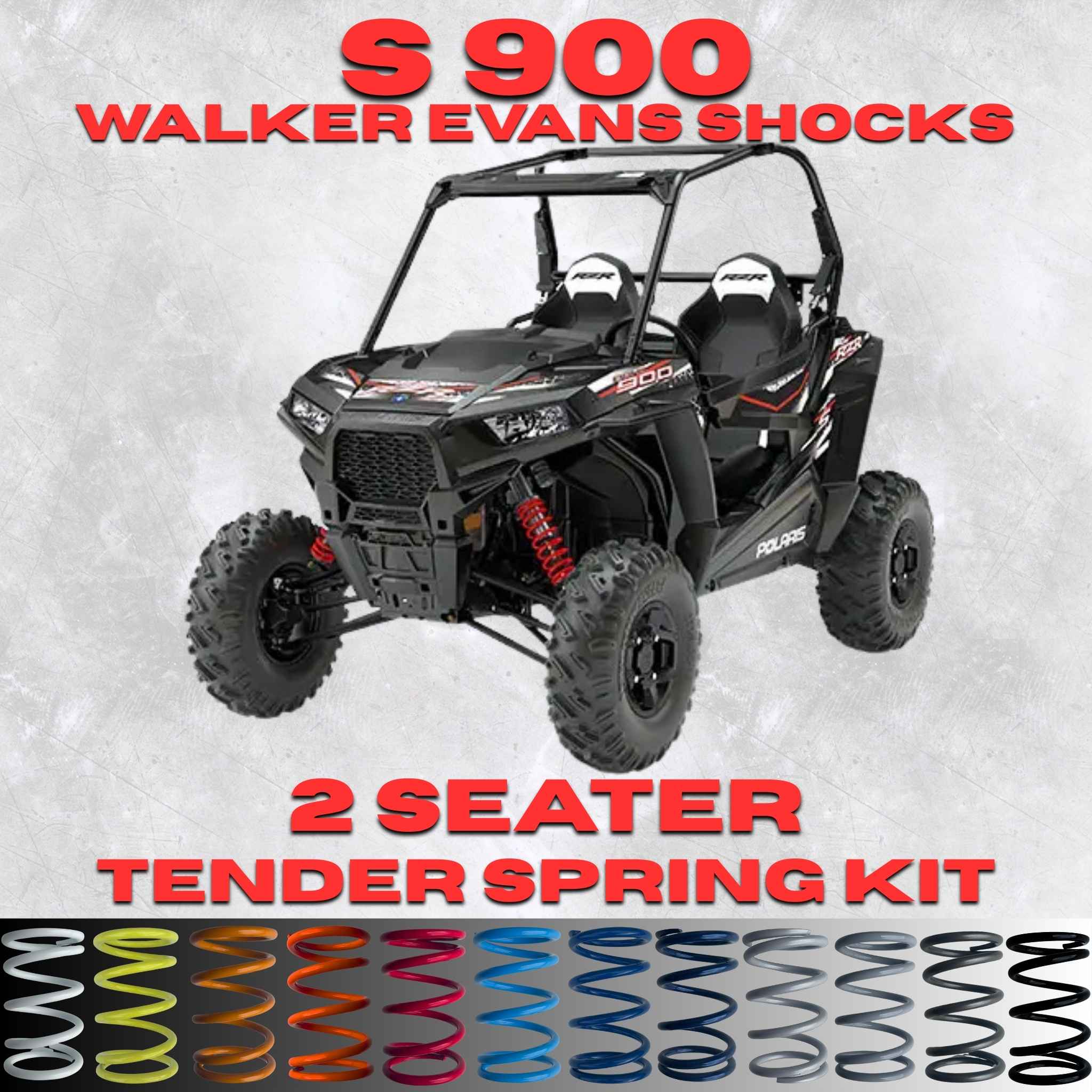 Polaris RZR S 900 2 Seater Tender Spring Kit - 80% Better Ride + 2-3" Lift (2020-2023)