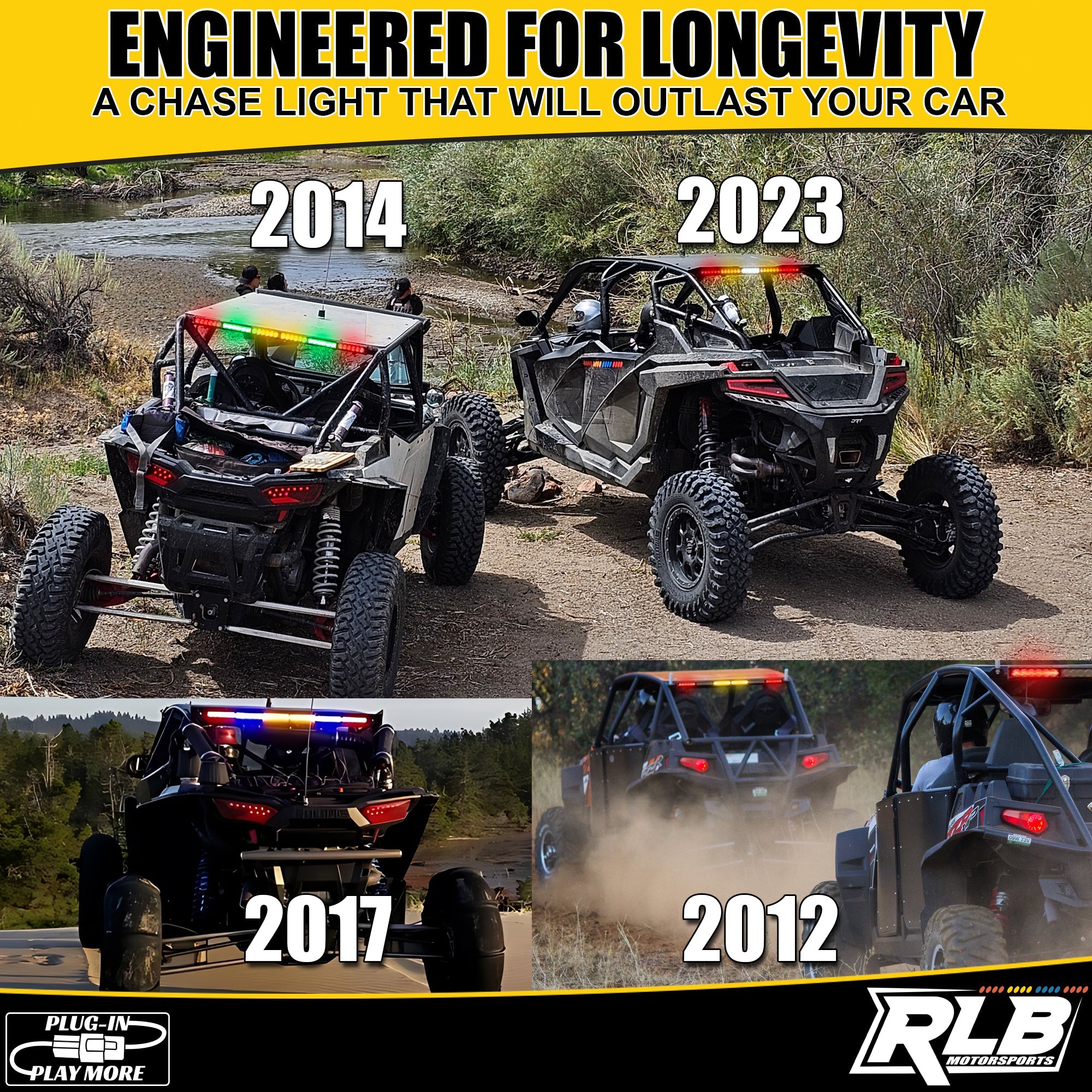 Photo of Polaris Ranger LED Chase Light - San Felipe (Amber/White) by RLB Motorsports - Premium CHASE LIGHT BY UTV for UTVs / Side by Sides