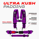 SFI Approved 5 Point Racing Harness - 3" Padded Straps + Quick Release (Black & Red)