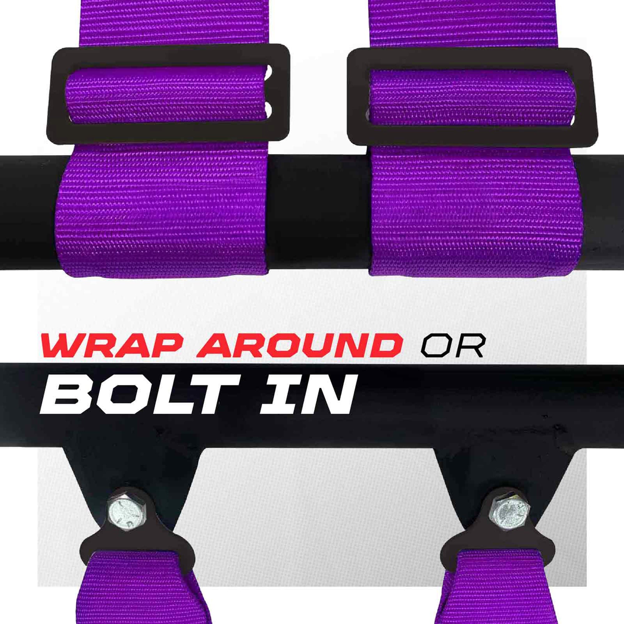 SFI Approved 5 Point Racing Harness - 3" Padded Straps + Quick Release (Black & Red)