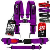 SFI Approved 5 Point Racing Harness - 3" Padded Straps + Quick Release (Black & Red)