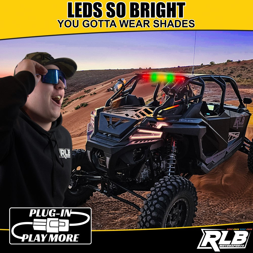 Photo of Yamaha YXZ LED Chase Light - Dual Color (GREEN/WHITE) by RLB Motorsports - Premium CHASE LIGHT BY UTV for UTVs / Side by Sides