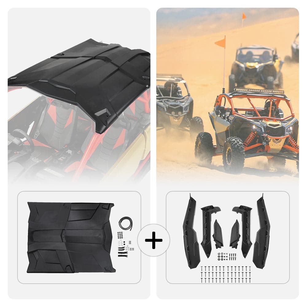 Photo of Hard Roof & Mud Fender Flares For Can-Am Maverick X3 MAX by Kemimoto - Premium for UTVs / Side by Sides