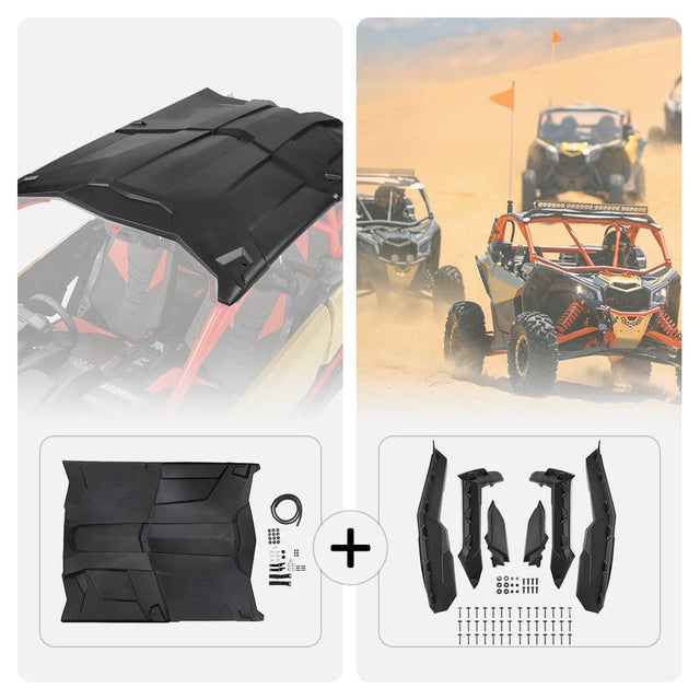 Photo of Hard Roof & Mud Fender Flares For Can-Am Maverick X3 MAX by Kemimoto - Premium for UTVs / Side by Sides