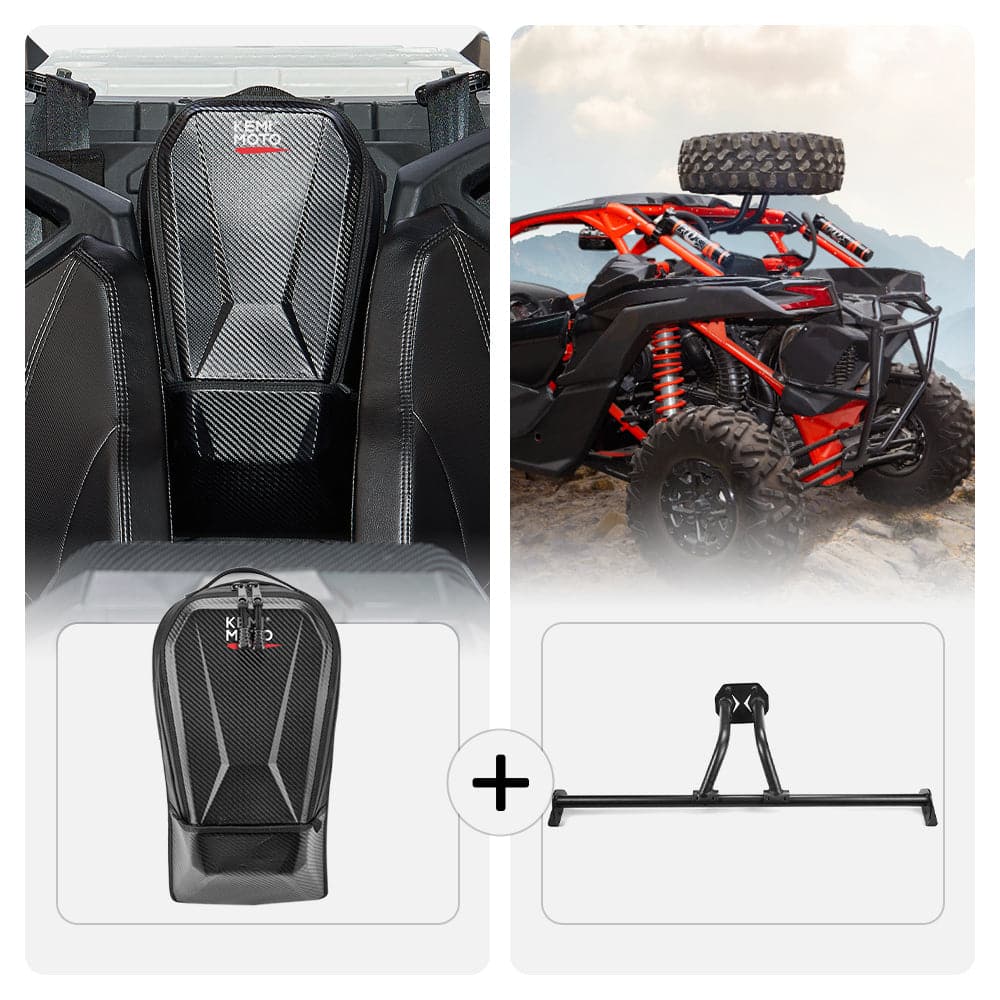 Photo of Kemimoto Center Storage Bag & Spare Tire Mount for Can-Am Maverick X3 MAX by Kemimoto - Premium for UTVs / Side by Sides