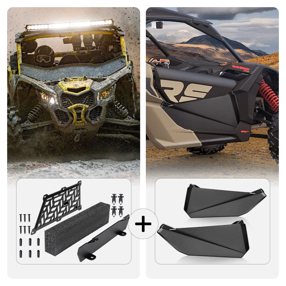 Photo of Noise Reduction Kit & Front Lower Door Inserts For Can-Am Maverick X3 by Kemimoto - Premium for UTVs / Side by Sides