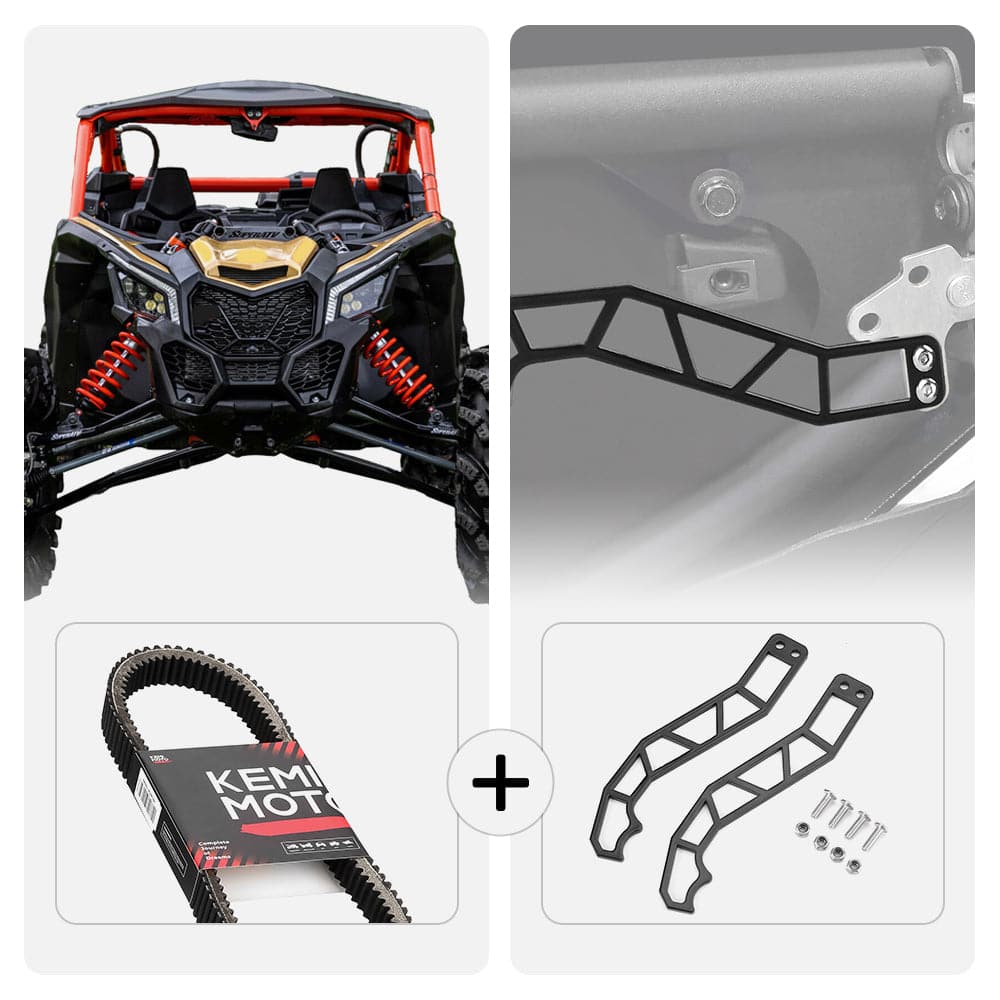 Photo of Heavy Duty Belts & Door Handle for Can-Am Maverick X3 by Kemimoto - Premium for UTVs / Side by Sides