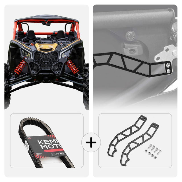 Photo of Heavy Duty Belts & Door Handle for Can-Am Maverick X3 by Kemimoto - Premium for UTVs / Side by Sides