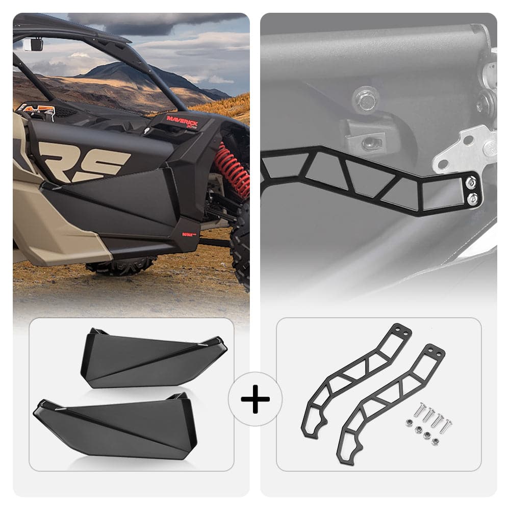 Photo of Kemimoto Front Lower Door Inserts & Door Handle For Can-Am Maverick X3 by Kemimoto - Premium for UTVs / Side by Sides