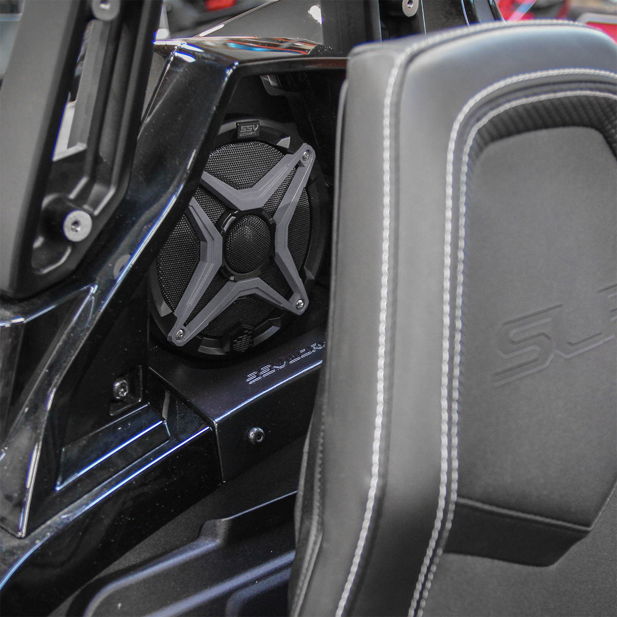Photo of SSV Works - 2018-2025 PolarisÂ® Slingshot Phase-3 A-Spec 1400watt 3-Speaker Audio-System for Ride Command by SSV Works - Premium for UTVs / Side by Sides