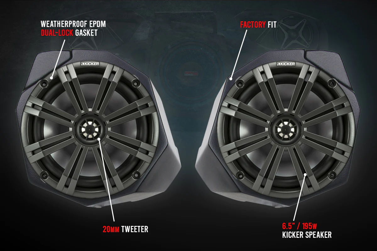 SSV Works '17-'25 Can-Am Maverick X3 6.5" Front-Kick Speaker-Pods