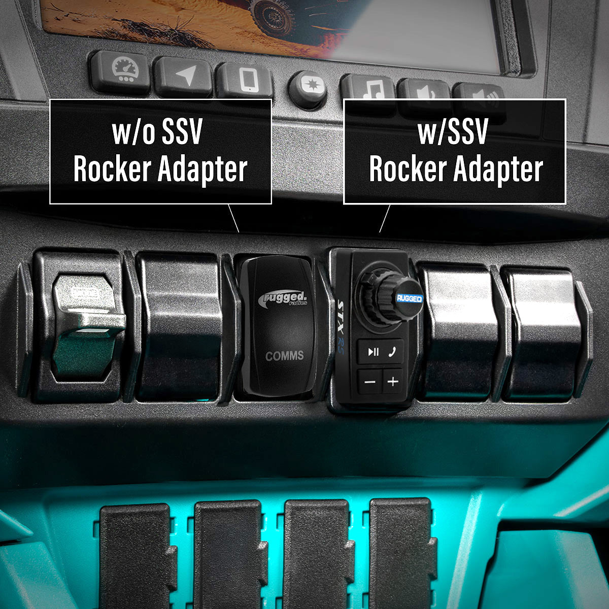 Photo of Rugged Radios Rocker Switch Adapter - Carling Style 6-Pack by Rugged Radios - Premium for UTVs / Side by Sides