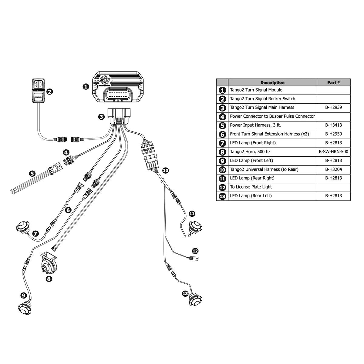 Tango2 Universal Turn-Signal Kit