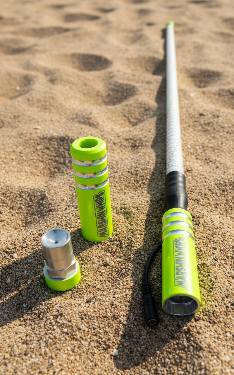 Photo of Game Changer LED Whip - Red, White & Blue Single Edition by Marshin Whips - Premium for UTVs / Side by Sides